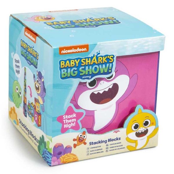 Baby Shark Stack of Blocks - 10 Κύβοι Στοίβαξης