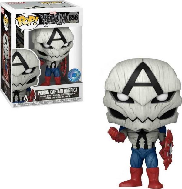 Funko Pop! Marvel Venom 856: Poison Captain Americar Bobble-Head Special Edition (Exclusive)