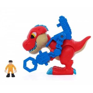 Dino Troop Kids T-Rex: Δεινόσαυρος Τυρανόσαυρος 24εκ με Ήχο & Φιγούρα