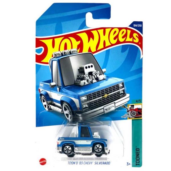 Hot Wheels Tooned Toon'd '83 Chevy Silverado Blue - Αυτοκινητάκι