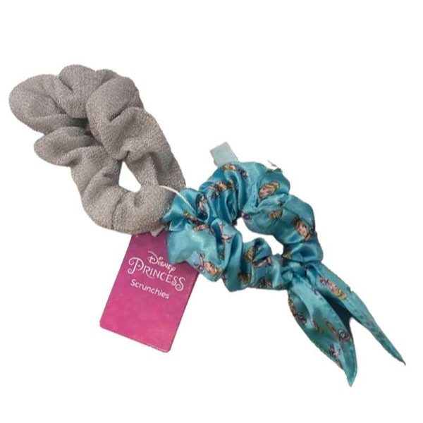 Disney Cinderella Silver And Blue Scrunchies - Σετ με Υφασμάτινα Λαστιχάκια για τα Μαλλιά 2τμχ