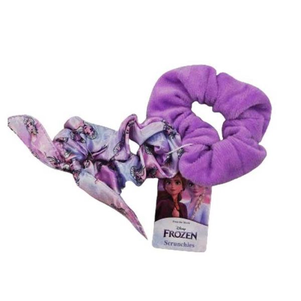 Disney Frozen Purple And Fur Scrunchies - Σετ με Υφασμάτινα Λαστιχάκια για τα Μαλλιά 2τμχ