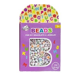 Beads Κατασκευή Κοσμημάτων με Λευκές Χάντρες με Γράμματα