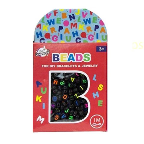 Beads Κατασκευή Κοσμημάτων με Μαύρες Χάντρες με Γράμματα