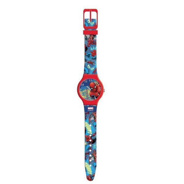 Διακάκης Spider-man Παιδικό Αναλογικό Ρολόι με Λουράκι από Καουτσούκ/Πλαστικό Μπλε