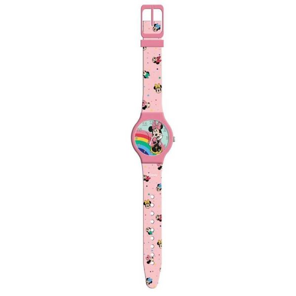 Διακάκης Minnie Παιδικό Αναλογικό Ρολόι Χειρός με Λουράκι από Καουτσούκ/Πλαστικό Ροζ