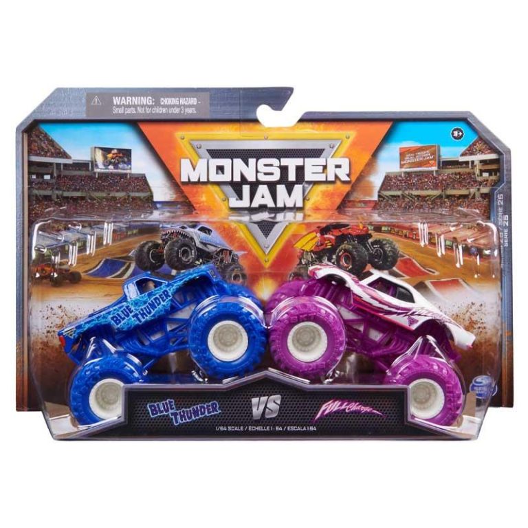Monster Jam 2-pack Blue Thunder vs Full Charge - Σετ με 2 Οχήματα 1:64