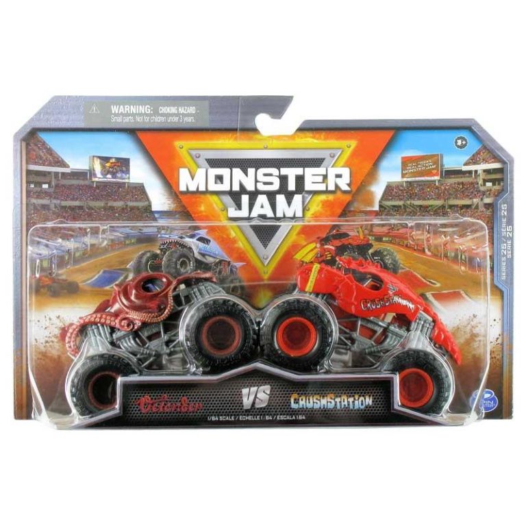 Monster Jam 2-pack Octon8er vs Crushstation - Σετ με 2 Οχήματα 1:64