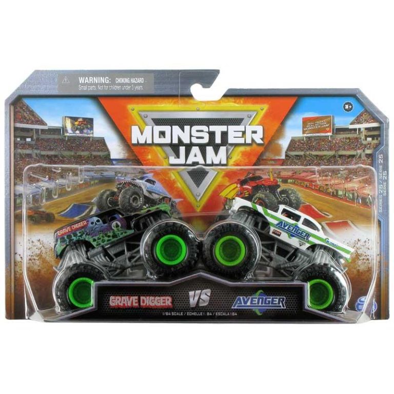 Monster Jam 2-pack Grave Digger vs Avenger - Σετ με 2 Οχήματα 1:64