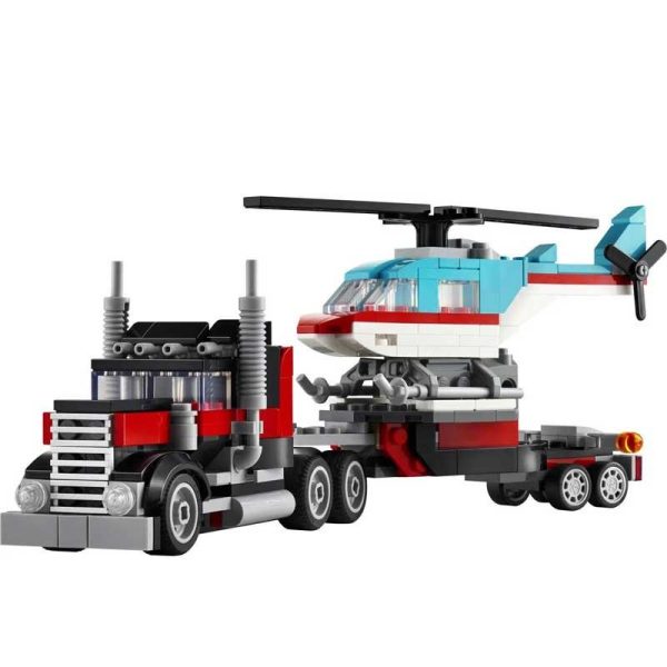 Lego Creator 3-in-1 31146: Flatbed Truck With Helicopter