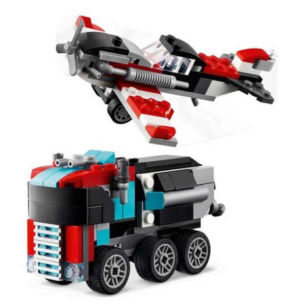 Lego Creator 3-in-1 31146: Flatbed Truck With Helicopter