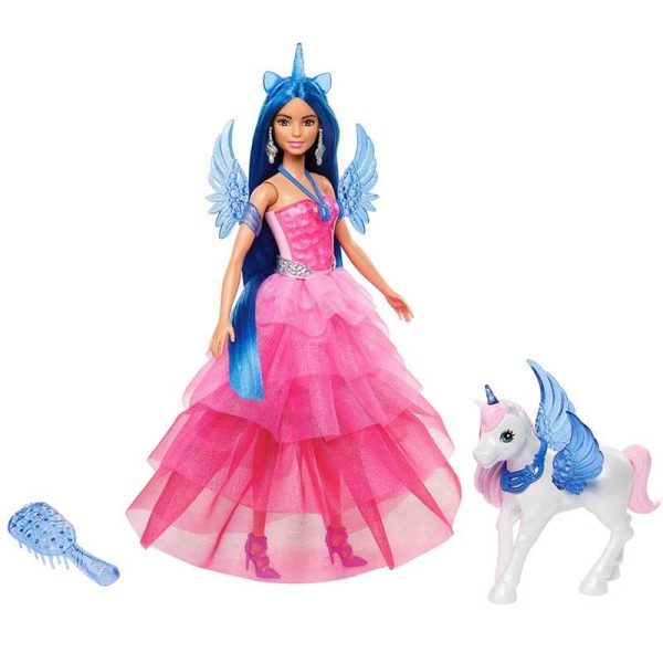 Barbie 65 Inspiring Stories: A Touch of Magic Unicorn - Κούκλα Πριγκίπισσα Ζαφειριού Μονόκερος