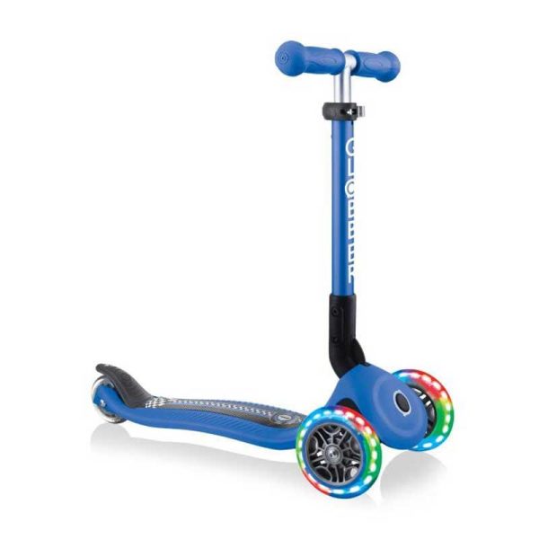 Globber Scooter Junior Foldable LED Lights Fantasy Racing Navy Blue – Πατίνι Τρίτροχο Αναδιπλούμενο (για 2 έως 6 ετών)