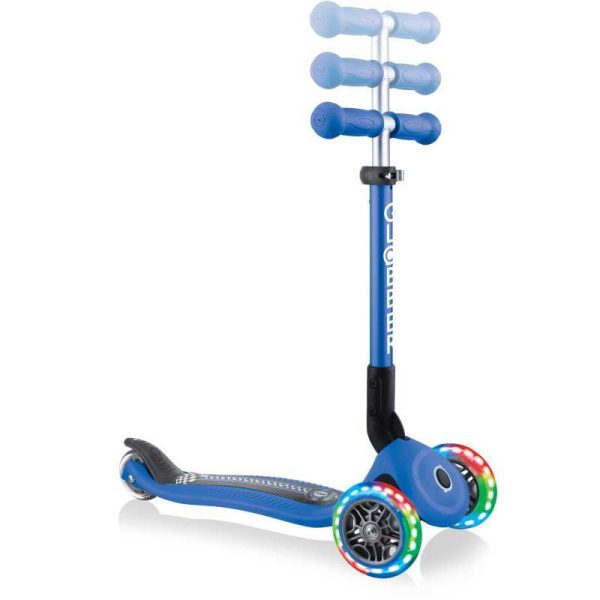 Globber Scooter Junior Foldable LED Lights Fantasy Racing Navy Blue – Πατίνι Τρίτροχο Αναδιπλούμενο (για 2 έως 6 ετών)