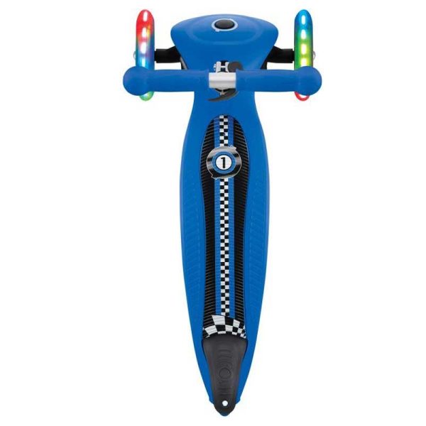 Globber Scooter Junior Foldable LED Lights Fantasy Racing Navy Blue – Πατίνι Τρίτροχο Αναδιπλούμενο (για 2 έως 6 ετών)