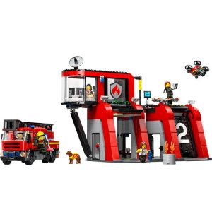 Lego City 60414: Fire Station With Fire Truck - Σταθμός Πυροσβεστικής με Φορτηγό