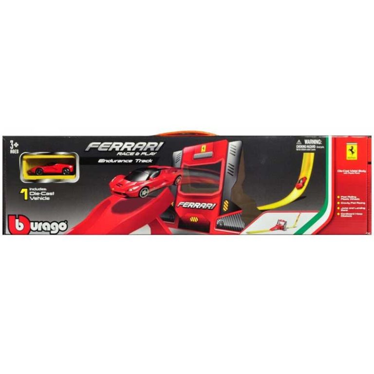 Bburago Ferrari Endurance Track Playset: Παιχνίδι Πίστα με Αυτοκινητακι Ferrari 1:64
