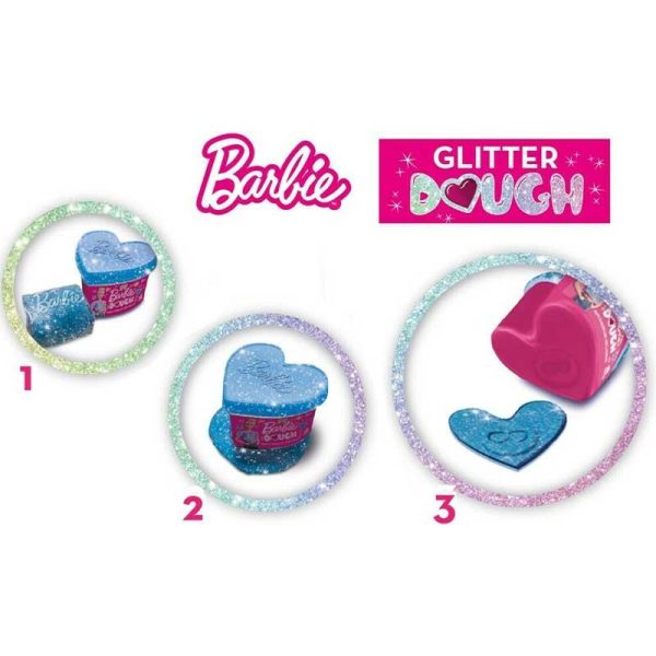 Barbie Glitter Dough– Σετ Παιχνίδι Πλαστελίνης