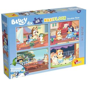 Bluey Maxi Floor Double-Face - 4 Παζλ με 48 κομμάτια