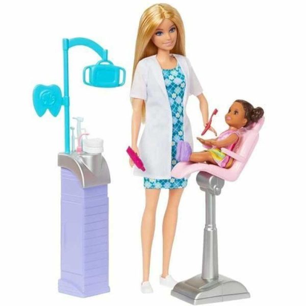 Barbie Κούκλα Οδοντίατρος Ξανθιά με Παιδάκι #HKT69