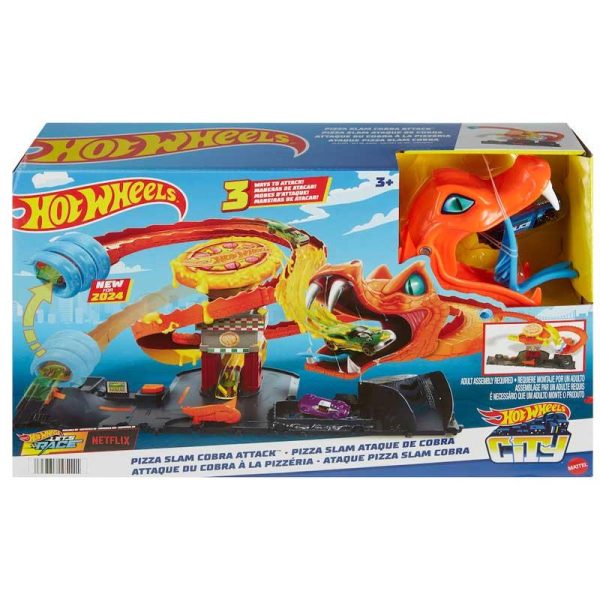 Hot Wheels City Pizza Slam Cobra Attack - Πίστα με Αυτοκινητάκι