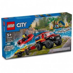 Lego City 60412: 4x4 Fire Truck With Rescue Boat