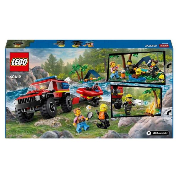 Lego City 60412: 4x4 Fire Truck With Rescue Boat