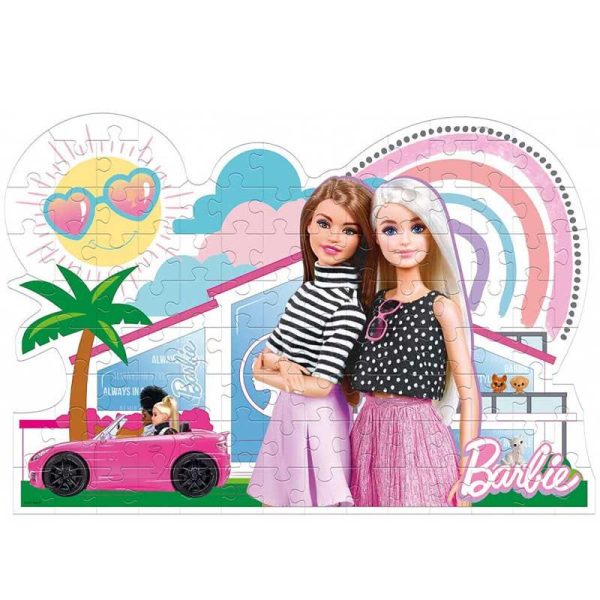 Clementoni Shaped Puzzle Supercolor Barbie - Παζλ με 104 κομμάτια