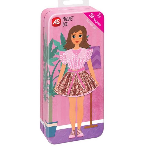 AS Magnet Box Fashion Girl Dress Up - Μαγνητικό Παιχνίδι με 33 Μαγνήτες