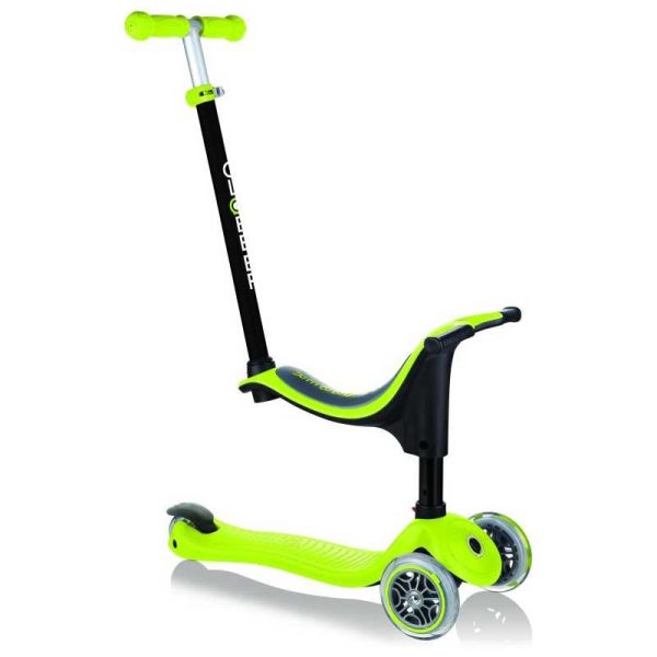 Globber Scooter Go.Up Sporty Lime Green – Πατίνι Τρίτροχο με Κάθισμα 3 σε 1