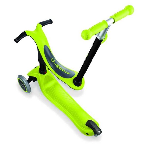 Globber Scooter Go.Up Sporty Lime Green – Πατίνι Τρίτροχο με Κάθισμα 3 σε 1