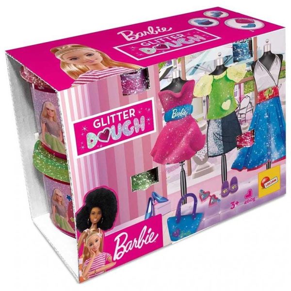 Lisciani Barbie Glitter Dough– Σετ Παιχνίδι Πλαστελίνης