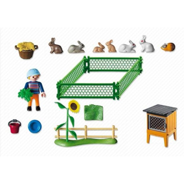 Playmobil Country 5123: Κουνελόσπιτο με Φράχτη