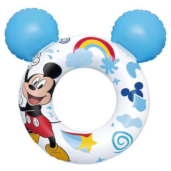 Bestway Σωσίβιο Κουλούρα Disney Mickey Mouse 74x76cm Μπλε