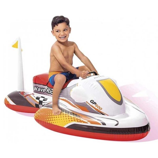 Intex Wave Rider Παιδικό Φουσκωτό Θαλάσσης Jet Ski με Χειρολαβές 117εκ. (Κόκκινο)