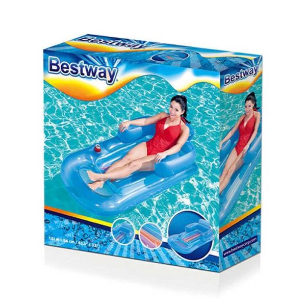 Bestway Φουσκωτό Στρωμα Θαλάσσης Πολυθρόνα Μπλε 161x84cm