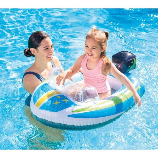 Intex Pool Cruiser Παιδική Φουσκωτή Βάρκα Γαλάζια 109x74εκ.