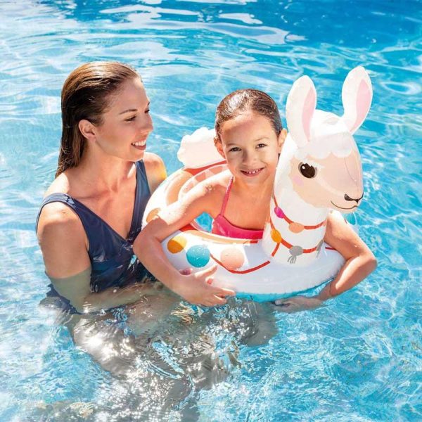 Intex Παιδικό Σωσίβιο Κουλούρα 'Ζωάκι Λάμα' Λευκό 86x58cm
