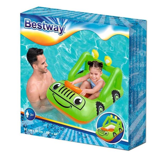Bestway Φουσκωτό Θαλάσσης Αυτοκινητάκι Πράσινο 92x61cm
