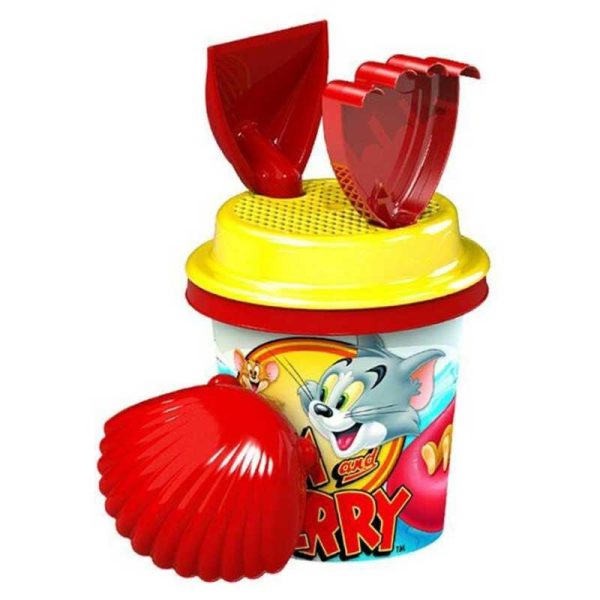 Κουβαδάκι Παραλίας Tom & Jerry με Αξεσουάρ (5τμχ) 14cm