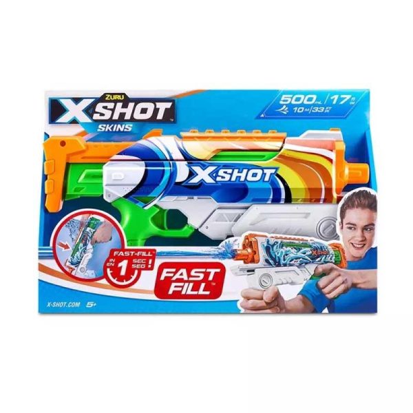 Zuru X-Shot Fast Fill Skins Hyperload - Νεροπίστολο 34εκ. 500ml - Διάφορα Σχέδια (1τμχ)
