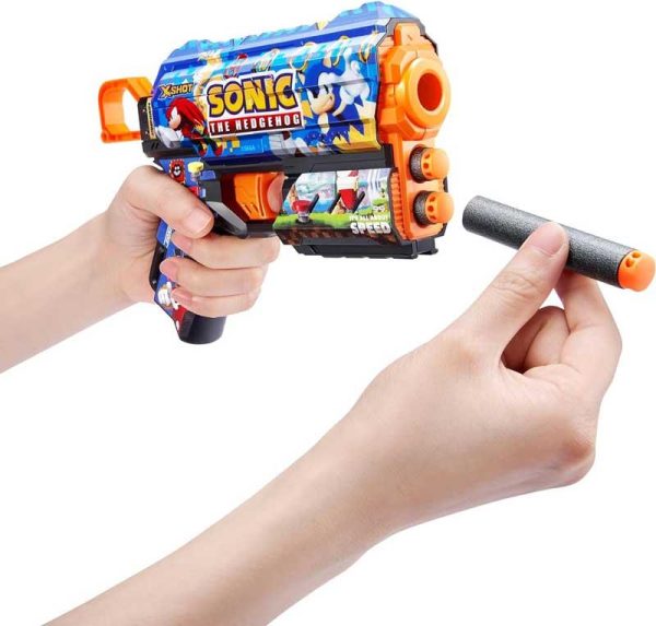 Zuru X-Shot Sonic The Hengehog Skins Dread - Όπλο Εκτοξευτής με 8 Βολές 19cm