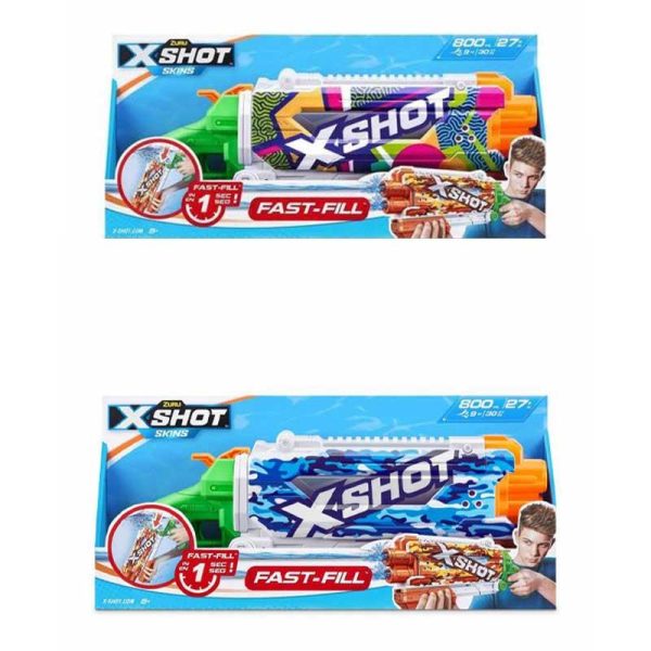 Zuru X-Shot Fast Fill Skins - Νεροπίστολο Τρόμπας 49εκ. 800ml - Διάφορα Σχέδια (1τμχ)