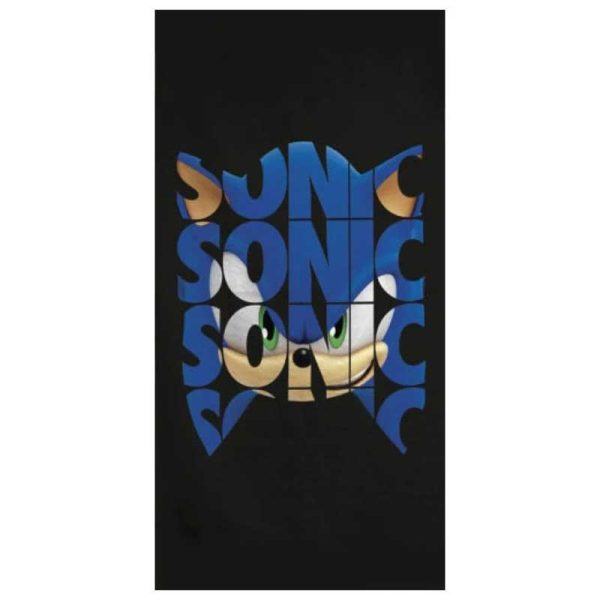 Sonic The Hedgehog Microfiber Beach Towel Black - Πετσέτα Θαλάσσης 70x140cm