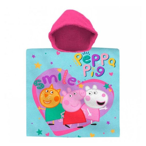Peppa pig Cotton Beach Towel Poncho - Πετσέτα / Πόντσο Θαλάσσης 60x120cm