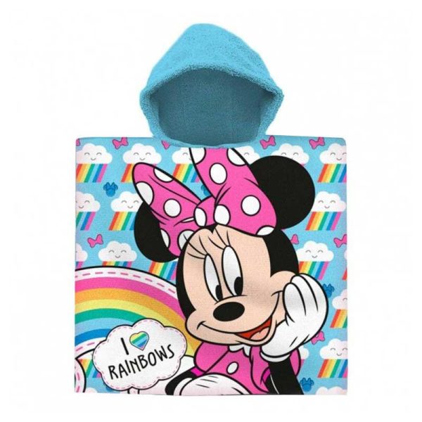 Disney Minnie Rainbows Cotton Beach Towel Poncho - Πετσέτα / Πόντσο Θαλάσσης 60x120cm