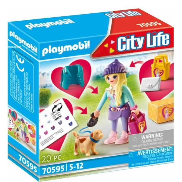 Playmobil City Life 70595 : Κορίτσι της Μόδας με Σκυλάκι