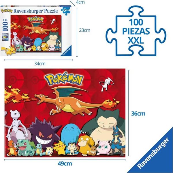 Ravensburger XXL Puzzle Pokemon - Παζλ με 100 Κομμάτια