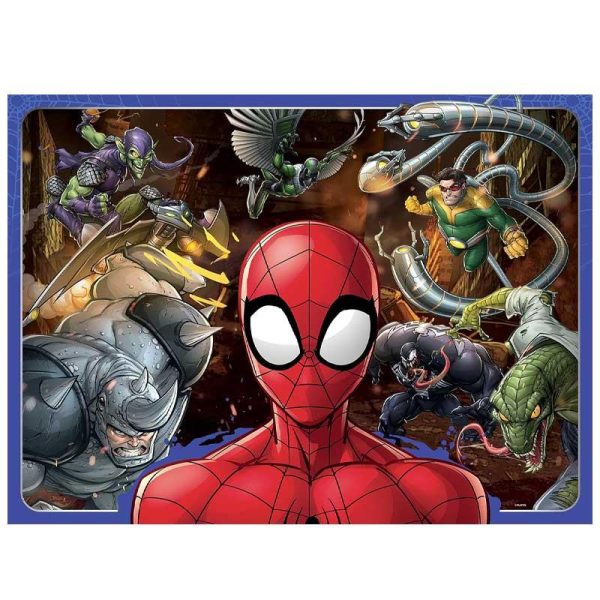 Ravensburger XXL Puzzle Spider-Man & Enemies - Παζλ με 100 Κομμάτια