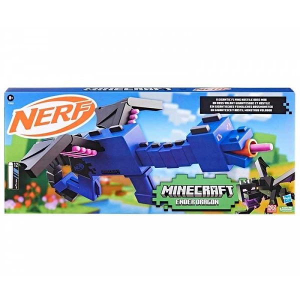 Nerf Όπλο Εκτοξευτής Minecraft Ender Dragon Blaster Set 12τμχ
